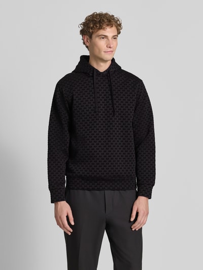 Armani Exchange Regular Fit Hoodie aus Baumwoll-Mix Black 4