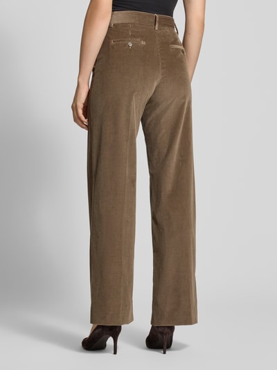 Weekend Max Mara Regular Fit Cordhose mit Bundfalte Taupe 5