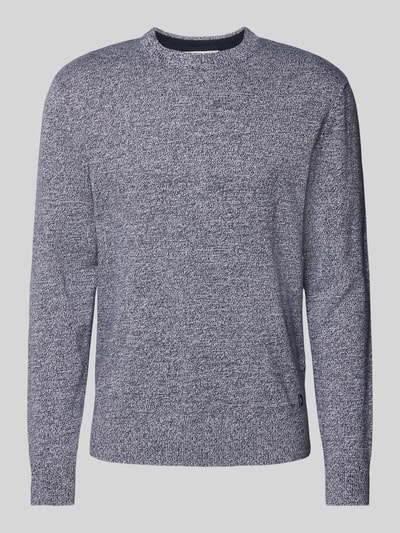 Tom Tailor Denim Regular Fit Strickpullover mit Rundhalsausschnitt Dunkelblau 2