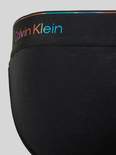 Calvin Klein Underwear Figi z elastycznym pasem z logo Czarny 2