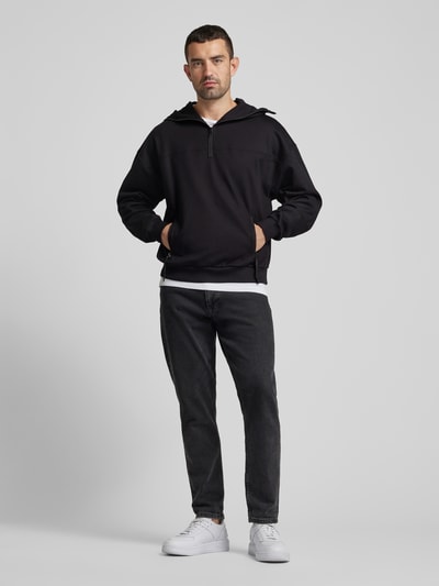 HUGO Sweatshirt met capuchon, model 'Dilacktech' Zwart - 1