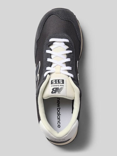 Produktfoto, Sneaker mit Logo-Detail Modell '515' von New Balance in Schwarz mit weißer Sohle, strukturiertes Mesh, Damen Sneaker, abgerundete Passform, leicht profilierte Sohle, Absatz 3 cm, Schafthöhe 8 cm, Schaftweite 9 cm.