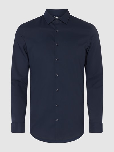 Jake*s Super slim fit zakelijk overhemd met stretchgehalte Marineblauw - 2