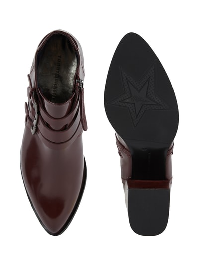 Tommy Hilfiger Triple Monk Straps aus Lackleder Bordeaux 5