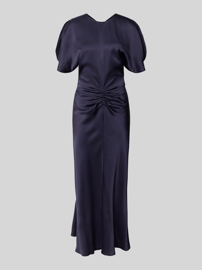 Victoria Beckham Avondjurk van zijde met tailleriem Donkerblauw - 1