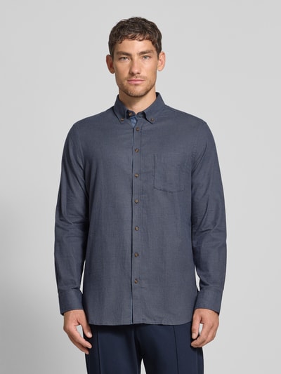 Christian Berg Men Vrijetijdsoverhemd met knoopsluiting Grafiet - 4