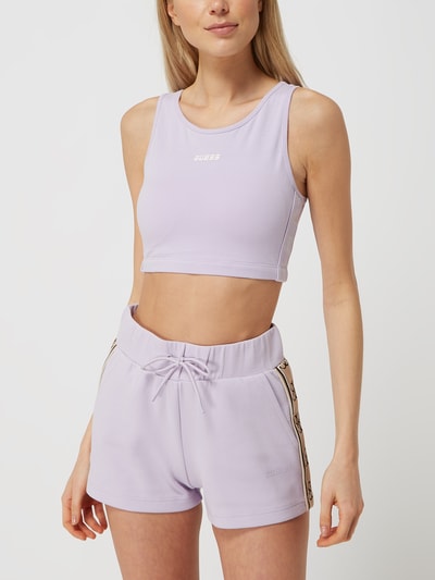 Guess Activewear Korte top van katoenmix Paars - 4