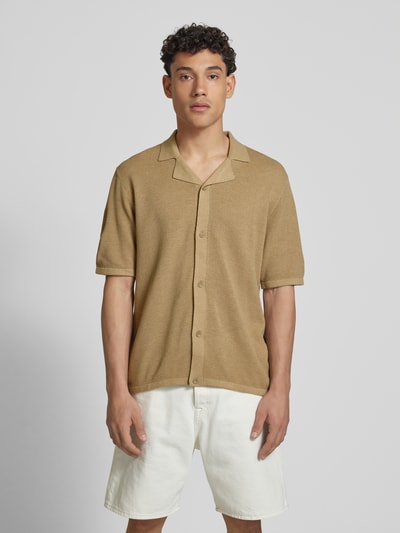 Jack & Jones Freizeithemd mit Knopfleiste Modell 'ORION' Beige 4