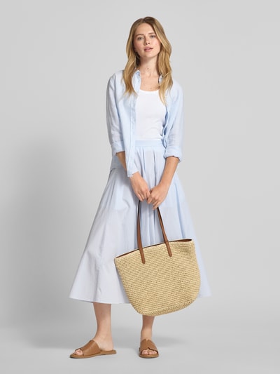 GANT Regular Fit Leinenhemdbluse mit Umlegekragen Hellblau 1