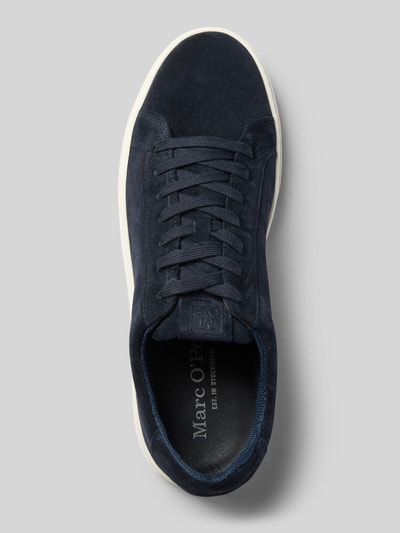 Produktfoto, dunkelblauer Sneaker aus echtem Leder Modell 'AGAR 3' von Marc O'Polo mit weißer Sohle, Herren Sneaker von Marc O'Polo
