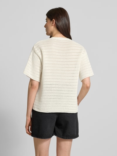 Rich & Royal Gebreid shirt met ronde hals Offwhite - 5