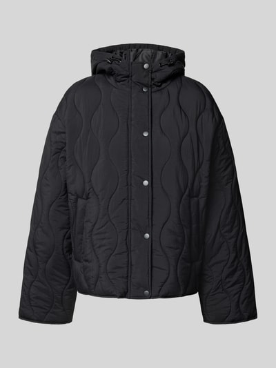 Jake*s Casual Gewatteerd jack met capuchon Zwart - 2