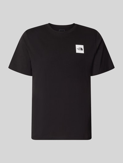 Produktfoto, schwarzes T-Shirt aus Baumwoll-Mix Modell 'EVOLUTION' von The North Face mit Rundhalsausschnitt und Label-Print, Regular Fit.