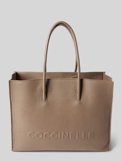 Coccinelle Shopper met structuurmotief, model 'MYRTHA' Taupe - 2