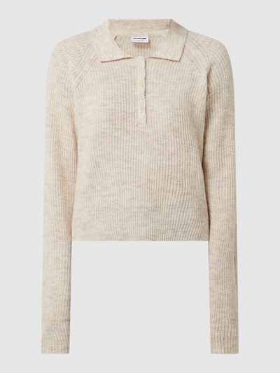 Noisy May Pullover mit Woll-Anteil Modell 'Anika' Sand 2