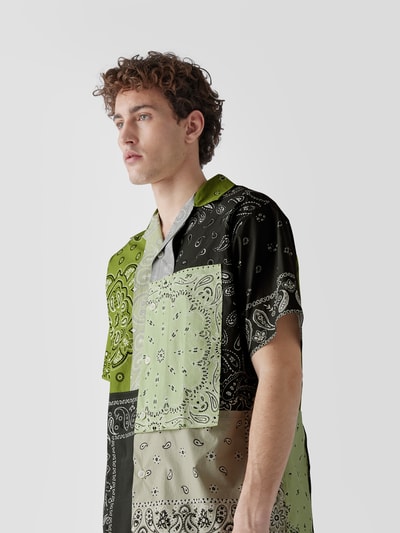 Kenzo Freizeithemd im Patchwork-Look Grün 3