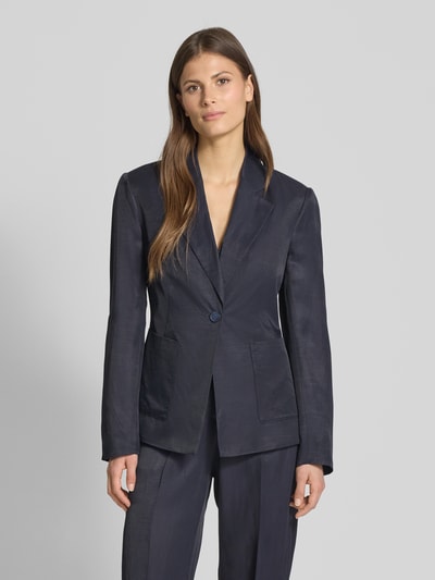 Someday Blazer met reverskraag, model 'Noraja' Marineblauw - 4