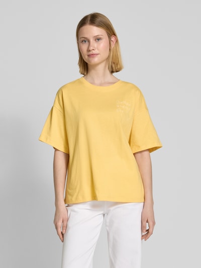 JAKE*S STUDIO WOMAN Oversized T-Shirt mit Statement-Stitching Gelb 4