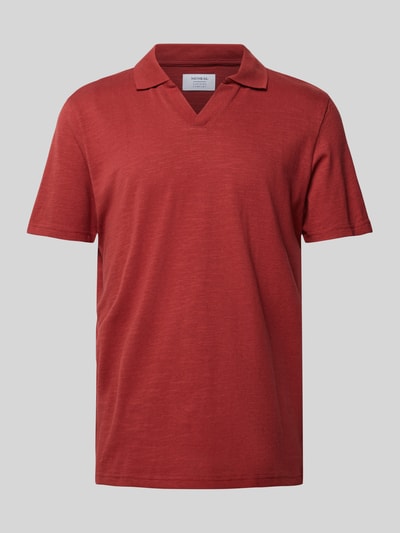 MCNEAL Regular fit poloshirt met V-hals Roestrood - 2