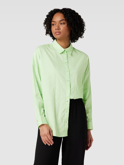 Selected Femme Blouse met streepmotief, model 'EMMA' Mintgroen - 4