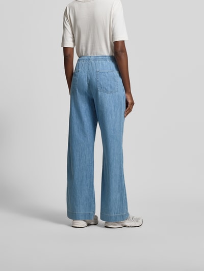 Juvia Wide Leg Stoffhose in Denim-Optik Hellblau 5