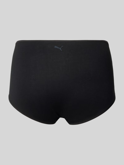 Produktfoto, Panty uit mix van katoen en modal in set van 3 van PUMA, Dames onderbroek, effen zwart met gladde textuur