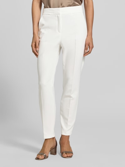 s.Oliver BLACK LABEL Regular Fit Schmale Hose mit Bügelfalten Weiss 4
