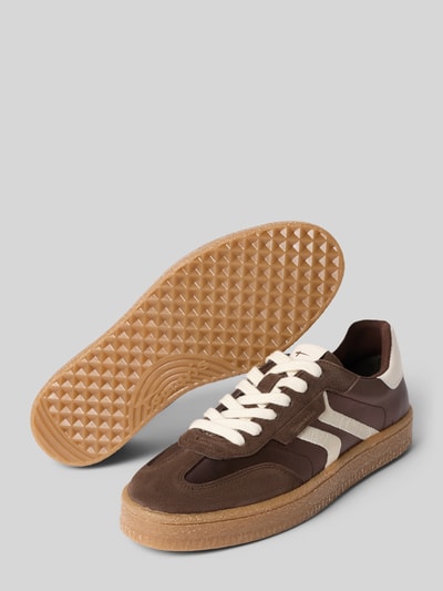 Tamaris Sneakersy o niskim kroju z naturalnej skóry bydlęcej Ciemnobrązowy 4