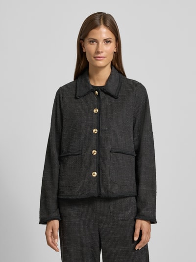 ICHI Blazer met knoopsluiting, model 'KATE' Zwart - 4