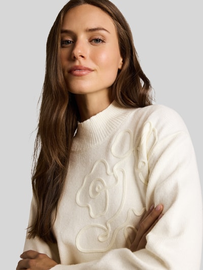 Tom Tailor Pullover met plastisch borduursel Wit - 3