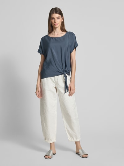 Christian Berg Woman Blusenshirt mit Rundhalsausschnitt Dunkelgrau 1