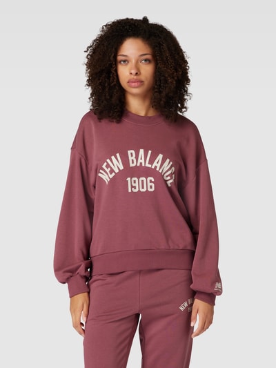 New Balance Sweatshirt met labelprint Donkerrood - 4