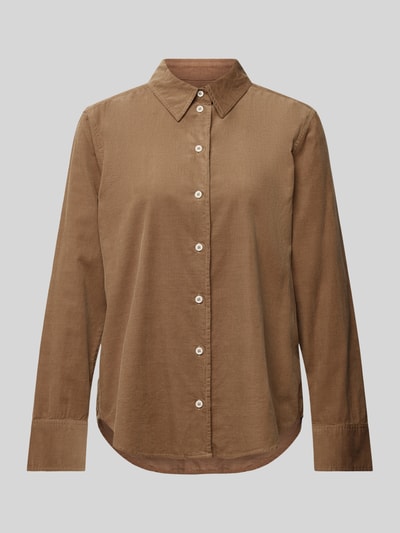 Marc O'Polo Regular fit overhemdblouse van fijne corduroy Lichtbruin - 2