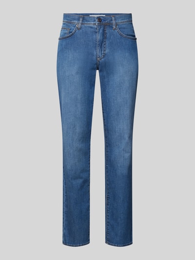 Brax Straight fit jeans met labelpatch, model 'CADIZ' Oceaanblauw - 2