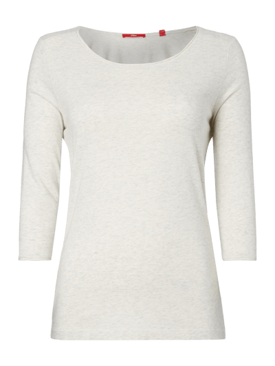 s.Oliver RED LABEL Shirt mit Dreiviertel-Ärmeln Offwhite 1