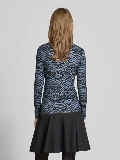 Scotch & Soda Shirt met lange mouwen van viscosemix met opstaande kraag Donkerblauw - 5