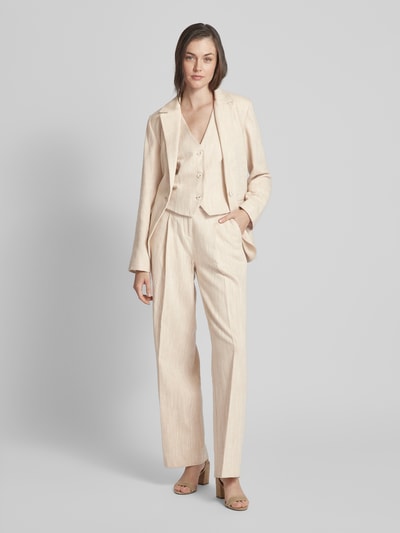 OPUS Stoffen broek met bandplooien, model 'Merja' Beige - 1