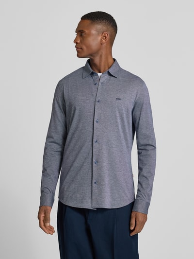 BOSS Orange Koszula casualowa o kroju slim fit z czystej bawełny Model 'MYSOFT_2' Granatowy 4