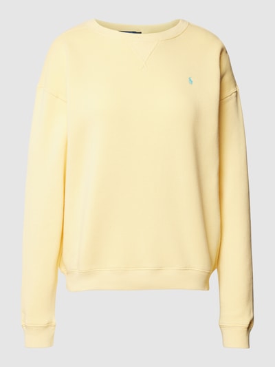 Polo Ralph Lauren Sweatshirt mit Label-Stitching Hellgelb 2