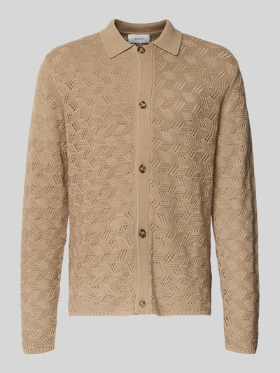 Les Deux Cardigan mit Umlegekragen und Knopfleiste Modell 'Eloi' Beige 2