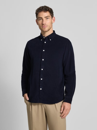 SELECTED HOMME Koszula sztruksowa o kroju regular fit z czystej bawełny model ‘DANNI’ Ciemnoniebieski 4