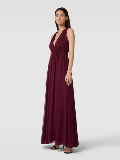 Jake*s Cocktail Abendkleid mit Raffungen Kirsche Melange 1