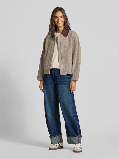 ETIQUETT ESSENTIALS Wide Leg Fit Jeans im 5-Pocket-Design Modell 'Aresta' Dunkelblau 1