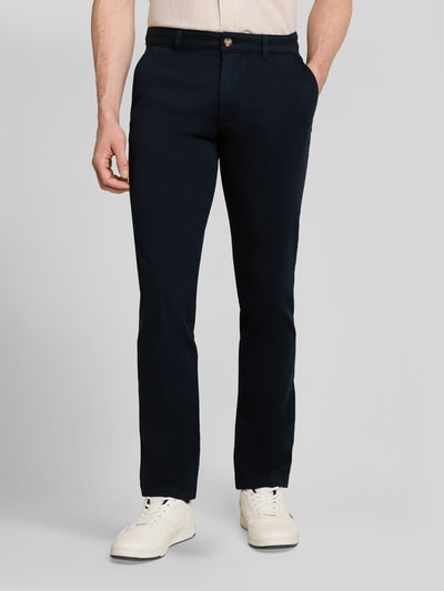 Tom Tailor Straight Fit Chino aus Baumwoll-Mix Marine 4