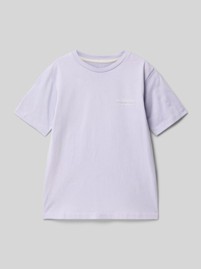 Jack & Jones T-shirt z nadrukiem z logo model ‘SUMMER’ Jasnofioletowy 1