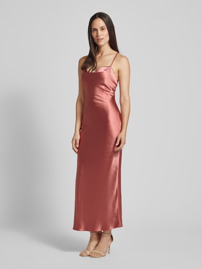 Jake*s Cocktail Cocktailkleid mit Wasserfall-Ausschnitt Rose Melange 1