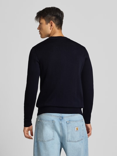 HUGO Blue Regular Fit Pullover aus Baumwoll-Mix Modell 'San Celio-C' Dunkelblau 5