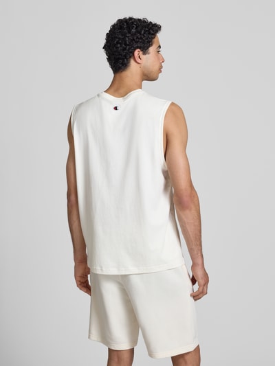 Champion Top mit Label-Stitching und Rundhalsausschnitt Offwhite 5