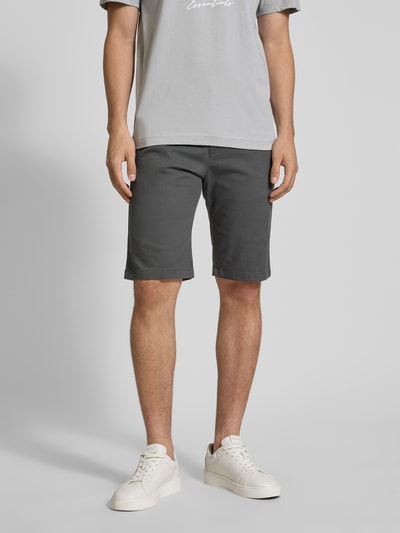 Tom Tailor Szorty chinosy o kroju slim fit z mieszanki bawełny Średnioszary 4