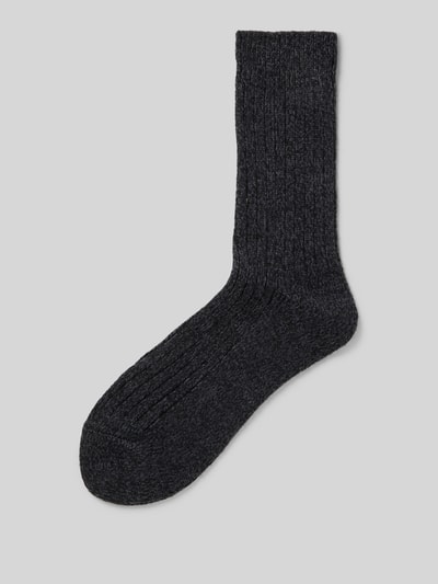 camano Socken mit geripptem Abschluss Black 1